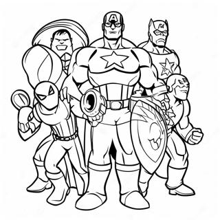 Pagina Para Colorir Da Equipe Festiva Dos Vingadores 30069-27053