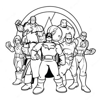 Pagina Para Colorir Da Equipe Festiva Dos Vingadores 30069-27056