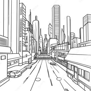 Pagina Para Colorir Paisagem Cyberpunk 30218-27170