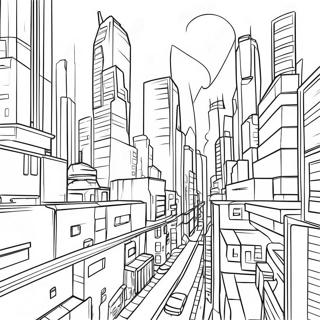 Pagina Para Colorir Paisagem Cyberpunk 30218-27171