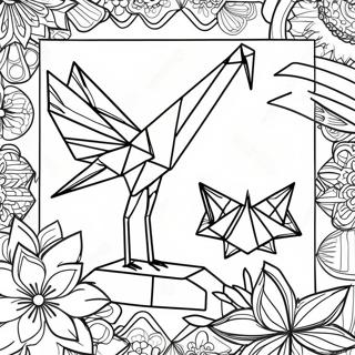 Pagina Para Colorir Do Origami De Garca 30258-27202