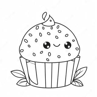 Pagina Para Colorir Do Muffin Fofo Com Granulado 30309-27244