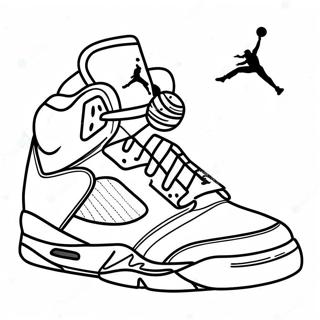 Pagina Para Colorir De Tenis Jordan 5 Classico 30349-27275