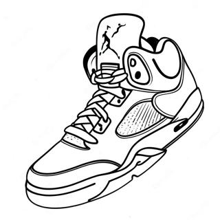 Pagina Para Colorir De Tenis Jordan 5 Classico 30349-27276