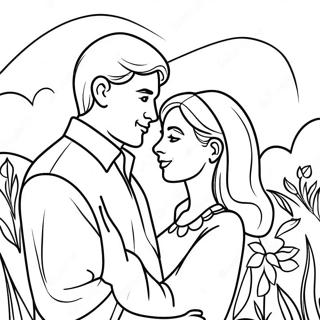 Pagina Para Colorir Do Casal Romantico 30429-27337