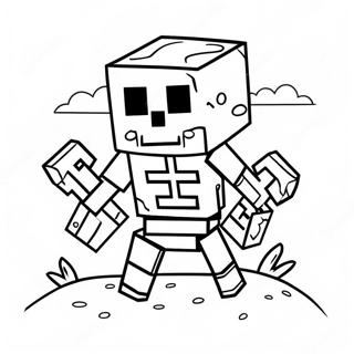 Pagina Para Colorir Do Esqueleto Do Minecraft 30458-27357