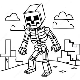 Pagina Para Colorir Do Esqueleto Do Minecraft 30458-27359