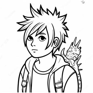 Pagina Para Colorir De Personagem Emo Com Cabelo Espetado 3049-2494