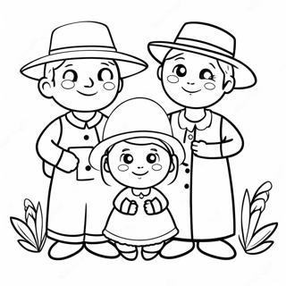 Pagina Para Colorir De Familia Pilgrim Fofa 30529-27418