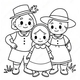 Pagina Para Colorir De Familia Pilgrim Fofa 30529-27419