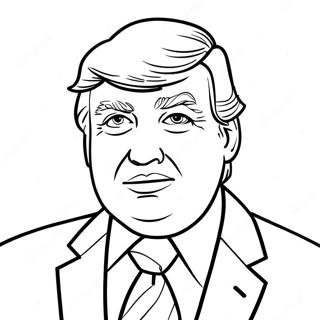 Pagina Para Colorir Donald Trump Em Um Terno 30579-27458