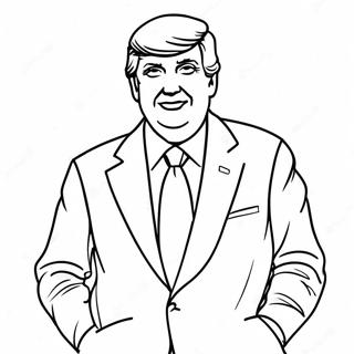 Pagina Para Colorir Donald Trump Em Um Terno 30579-27459