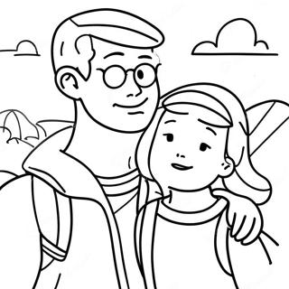 Pagina Para Colorir Do Pai E Da Filha Aventureiros 30629-27499