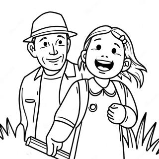 Pagina Para Colorir Do Pai E Da Filha Aventureiros 30629-27500