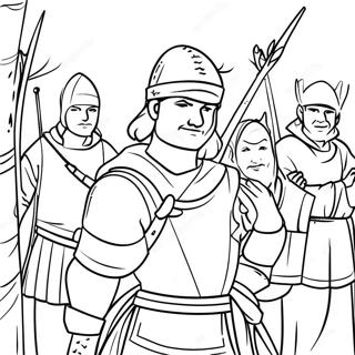 Pagina Para Colorir Do Robin Hood Com Os Homens Alegres 30739-27585