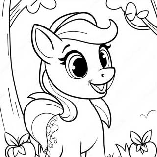 Pagina Para Colorir Da Applejack Com Um Grande Sorriso 30819-27652