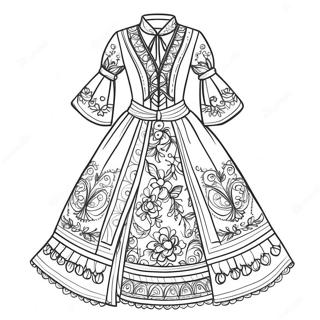 Pagina Para Colorir De Traje Tradicional 30859-27682