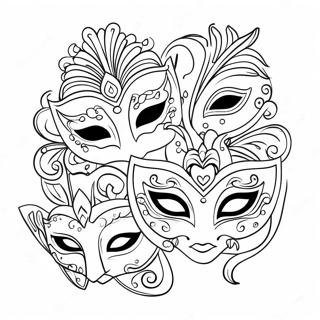 Pagina Para Colorir De Mascaras De Masquerade Elegantes 30879-27697