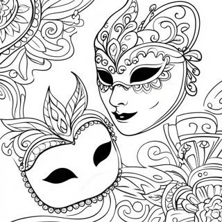 Pagina Para Colorir De Mascaras De Masquerade Elegantes 30879-27698