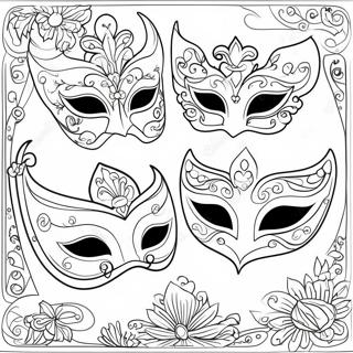 Pagina Para Colorir De Mascaras De Masquerade Elegantes 30879-27700