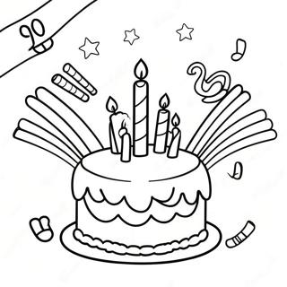 Pagina Para Colorir De Celebracao Do 10o Aniversario Feliz 30898-27712