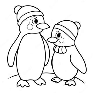 Pagina Para Colorir Do Pinguim De Natal Fofo 30928-27735