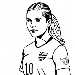 Pagina Para Colorir Da Estrela Do Futebol Alex Morgan 30969-27771