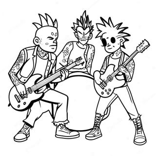 Pagina Para Colorir Da Banda Punk Rock Estilosa 30989-27786