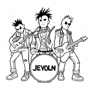 Pagina Para Colorir Da Banda Punk Rock Estilosa 30989-27787