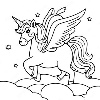 Pagina Para Colorir Do Unicornio Sonhador No Ceu 31059-27842