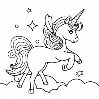 Pagina Para Colorir Do Unicornio Sonhador No Ceu 31059-27843