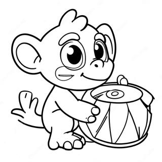 Pagina Para Colorir Do Grookey Brincando Com Um Tambor 31079-27859