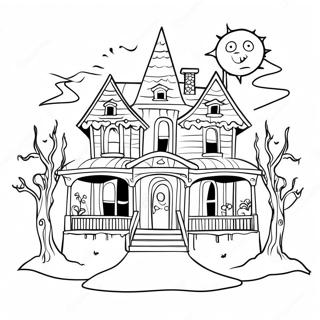 Pagina Para Colorir De Casa Assombrada Creepy 31139-27905