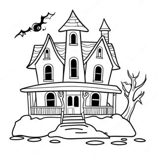 Pagina Para Colorir De Casa Assombrada Creepy 31139-27907