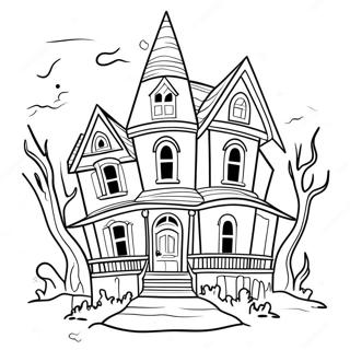 Pagina Para Colorir De Casa Assombrada Creepy 31139-27908