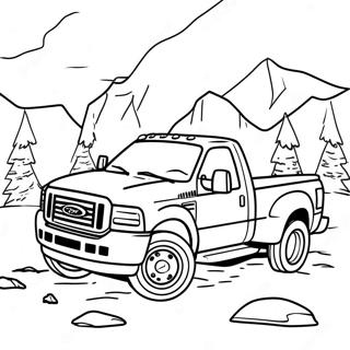 Pagina Para Colorir Da Aventura Off Road Do Ford F250 31169-27932