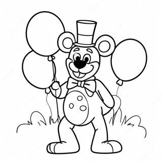 Pagina Para Colorir Do Freddy Brinquedo Com Baloes Coloridos 31249-27993