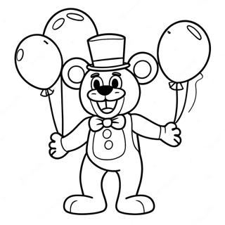 Pagina Para Colorir Do Freddy Brinquedo Com Baloes Coloridos 31249-27995