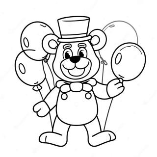 Pagina Para Colorir Do Freddy Brinquedo Com Baloes Coloridos 31249-27996