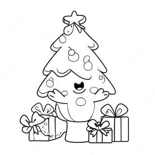 Pagina Para Colorir Da Arvore De Natal Cocomelon Alegre 31299-28036