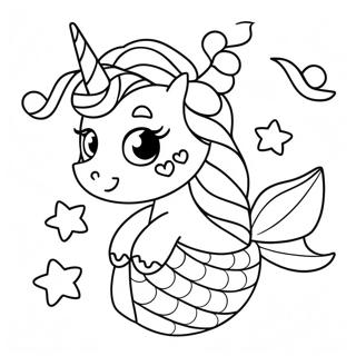 Pagina Para Colorir Da Sereia Adoravel E Bonita Unicornio 31318-28047