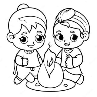 Pagina Para Colorir Do Diwali Do Jardim De Infancia 31328-28055