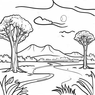 Pagina Para Colorir De Paisagem Da Savana 31388-28103