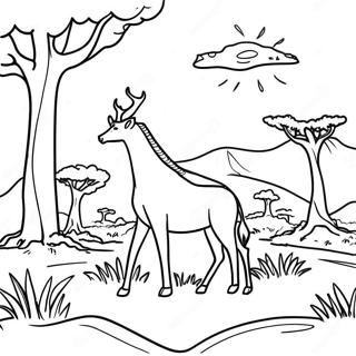 Pagina Para Colorir De Paisagem Da Savana 31388-28104