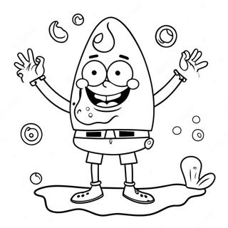 Pagina Para Colorir Spongebob Relaxando Com Uma Prancha De Surf 31489-28187