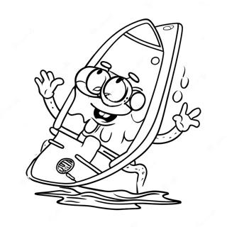 Pagina Para Colorir Spongebob Relaxando Com Uma Prancha De Surf 31489-28188