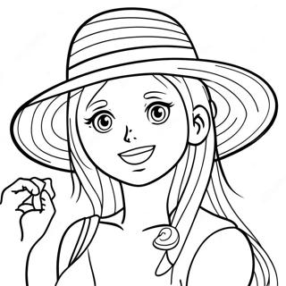 Pagina Para Colorir Nami Com Chapeu De Palha 31529-28217