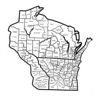 Pagina Para Colorir Contorno Do Estado De Wisconsin 31538-28222