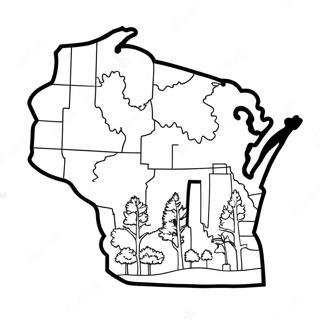 Pagina Para Colorir Contorno Do Estado De Wisconsin 31538-28223