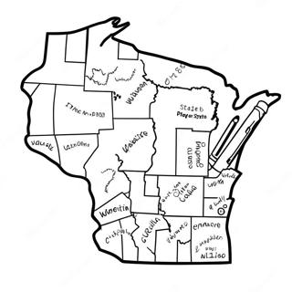 Pagina Para Colorir Contorno Do Estado De Wisconsin 31538-28224